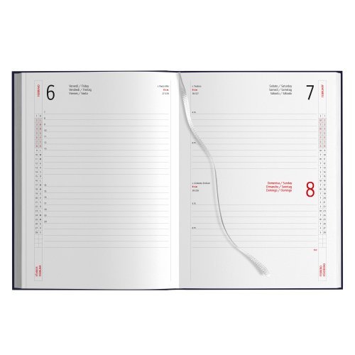 Agenda Giornaliera gommata 15x21 multilingue 420g segnapagine