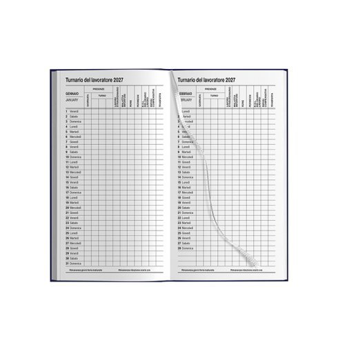 Agenda Tascabile Gommata 8x15cm con Inserto Cartografico
