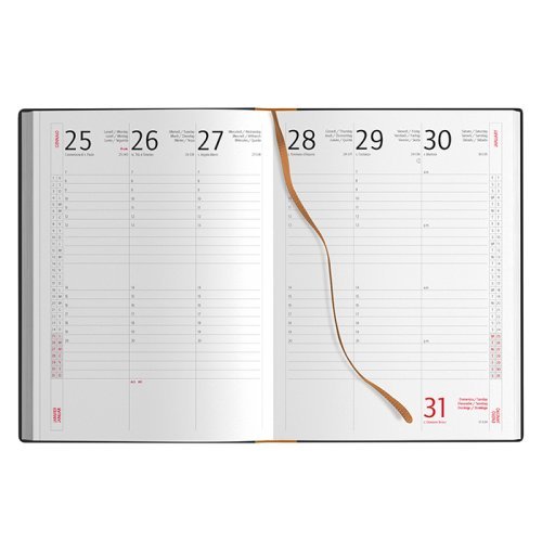 Agenda Settimanale 17x24cm Poliuretano 6 Lingue