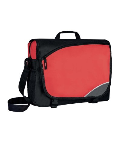 Borsa bicolore porta documenti Rosso