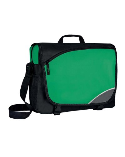 Borsa bicolore porta documenti Verde