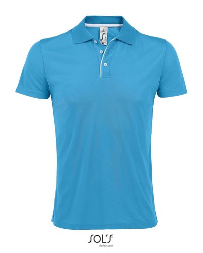 Polo Performer men Acqua