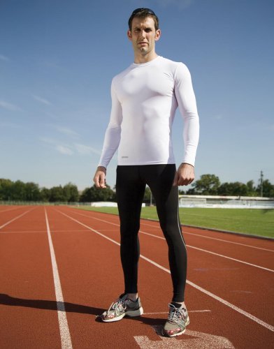 SPIRO Bodyfit Leggings Uomo 200g Traspiranti Tasche Riflettenti