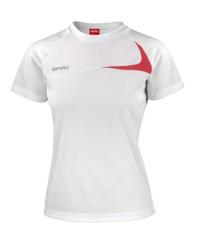 T-shirt donna Spiro Dash Training Bianco / Rosso