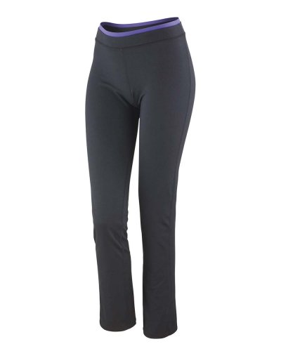 Pantaloni donna Fitness Black/Lavander