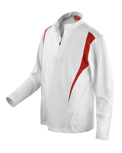 T-shirt manica lunga Spiro Trial Training Bianco/Rosso