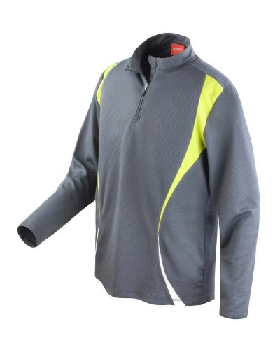 T-shirt manica lunga Spiro Trial Training Charcoal/Lime