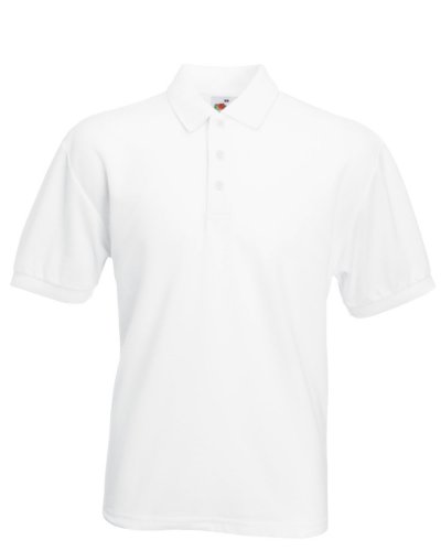 Polo tessuto misto taglie forti Bianco