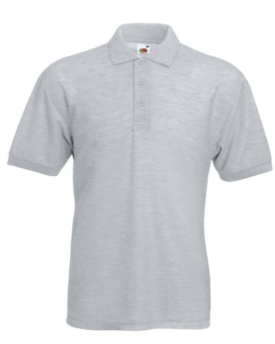 Polo tessuto misto taglie forti Heather grey