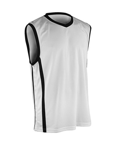 Men's Quick Dry Basketball Top White/Black