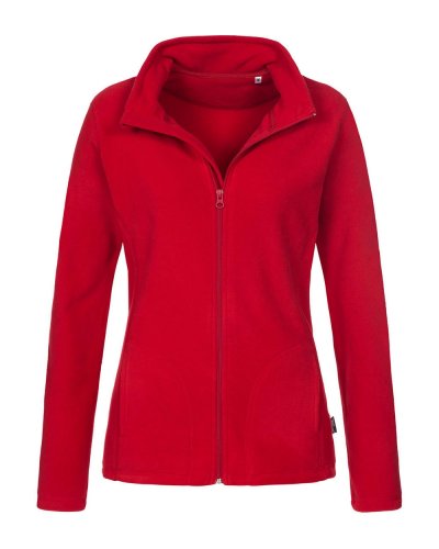 Giacca in pile donna active Scarlet Red