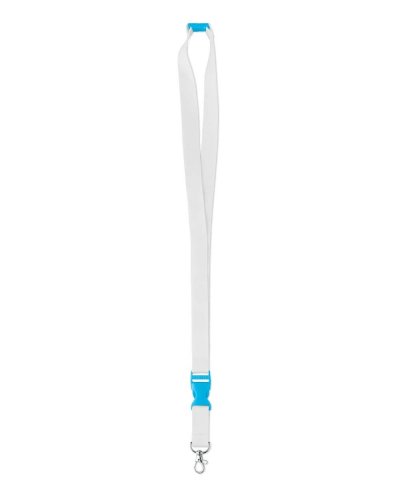 Lanyard bianco con particolari colorati Turchese