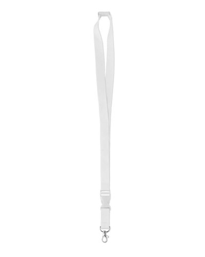 Lanyard bianco con particolari colorati Bianco