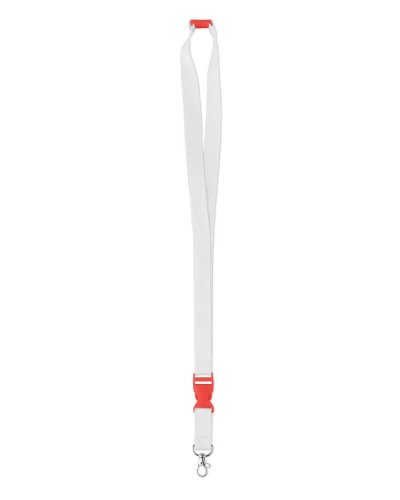 Lanyard bianco con particolari colorati Rosso