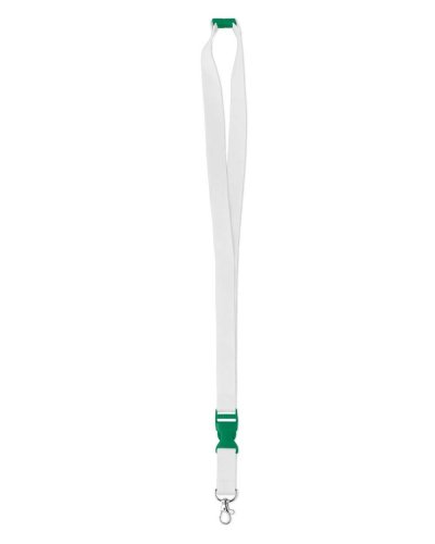Lanyard bianco con particolari colorati Verde