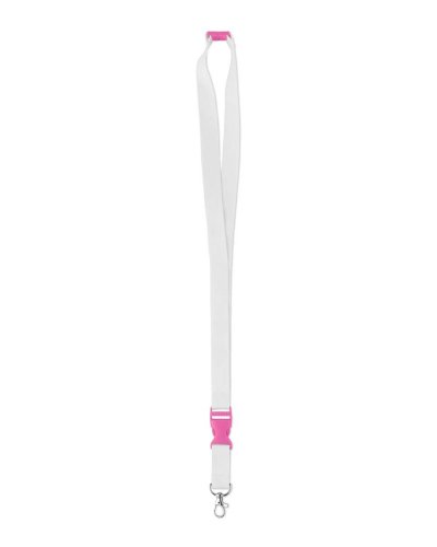 Lanyard bianco con particolari colorati