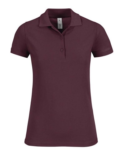 Polo donna Safran Timeless - B&C Collection Burgundy