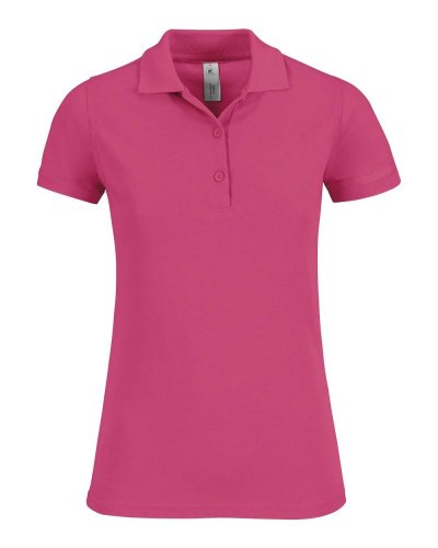 Polo donna Safran Timeless - B&C Collection Fuchsia