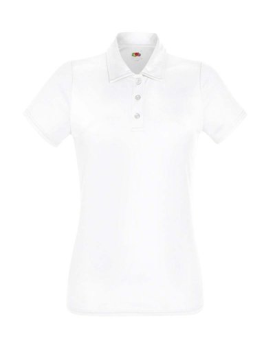Polo Lady-Fit Performance Bianco