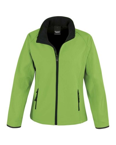 Giacca Softshell donna stampabile Vivid Green / Nero