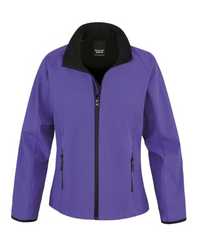 Giacca Softshell donna stampabile Purple / Nero