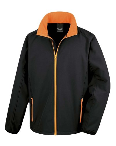 Giacca Softshell stampabile Black/orange
