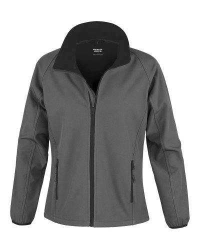 Giacca Softshell donna stampabile Charcoal / Nero