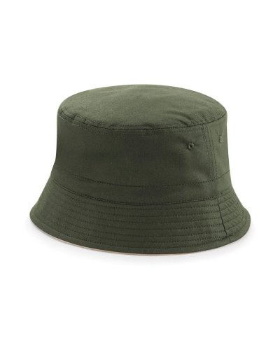 Cappello reversibile Bucket Olive Green/Stone