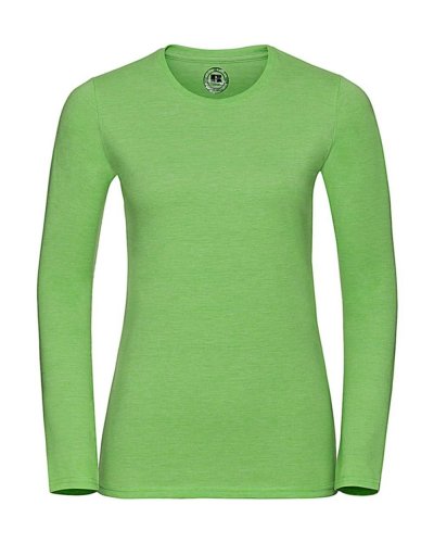 T-shirt donna HD maniche lunghe Green Marl