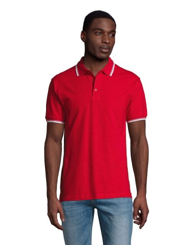 Polo uomo stile golf Practice Rosso