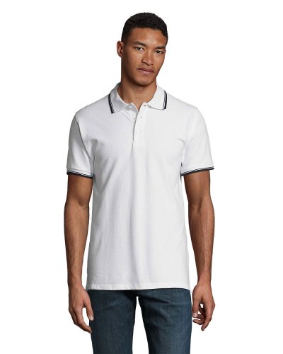 Polo uomo stile golf Practice Bianco