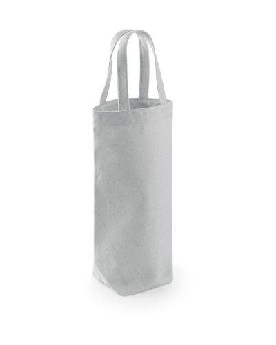 Borsa per bottiglia in cotone Fairtrade Light Grey