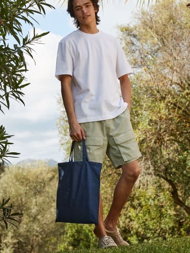 Borsa Bianca in Cotone Ecolife, Manici Corti Rinforzati