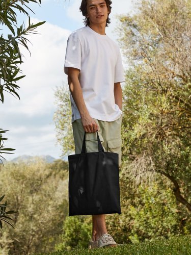 Borsa Bianca in Cotone Ecolife, Manici Corti Rinforzati