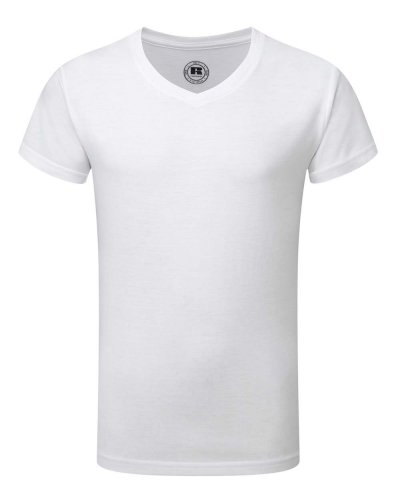 T-shirt Kids hd scollo a V Bianco