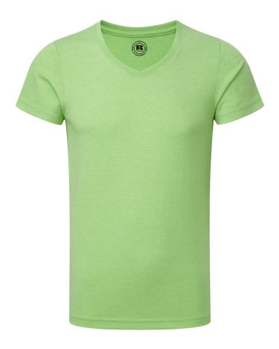 T-shirt Kids hd scollo a V Green Marl