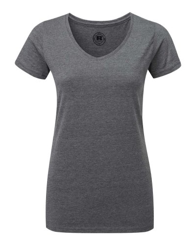 T-shirt donna HD scollo a V Grey Marl