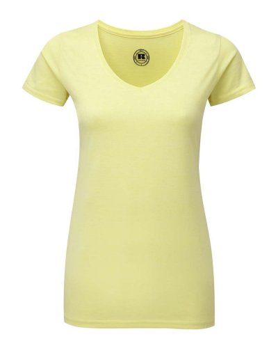 T-shirt donna HD scollo a V Yellow Marl