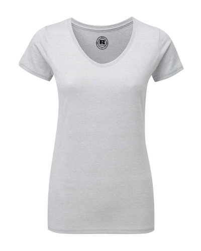 T-shirt donna HD scollo a V Silver Marl
