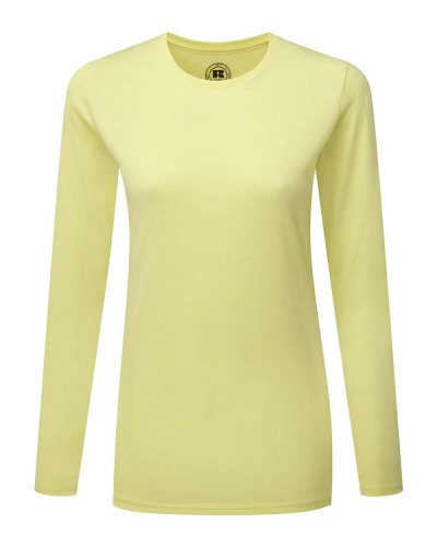 T-shirt donna HD maniche lunghe Yellow Marl