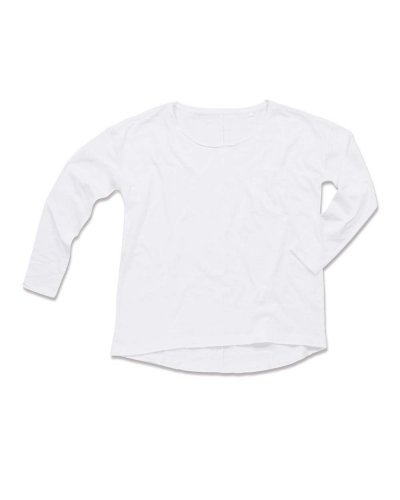 T-shirt Sharon Oversized maniche lunghe Bianco