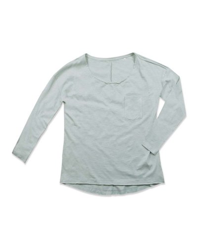 T-shirt Sharon Oversized maniche lunghe Powder Grey