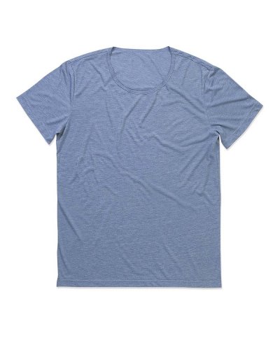 T-shirt David Oversized Crew Neck Vintage Blue