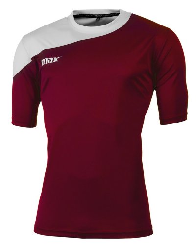 Maglietta da calcio Vostok Bordeaux/Bianco