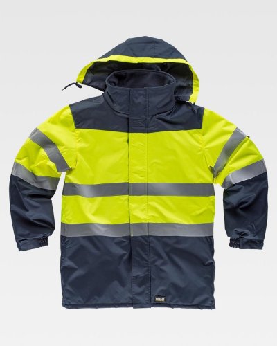 Parka impermeabile imbottito certificato alta visibilità