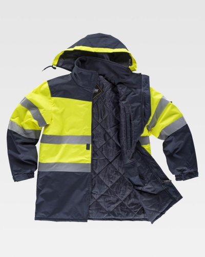Parka impermeabile imbottito certificato alta visibilità