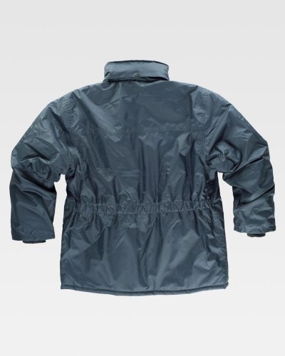 Parka imbottito impermeabile con elastico in vita