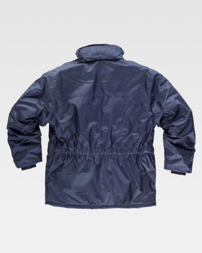Parka imbottito impermeabile con elastico in vita
