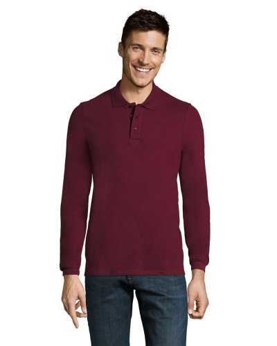 Polo manica lunga Winter II Bordeaux
