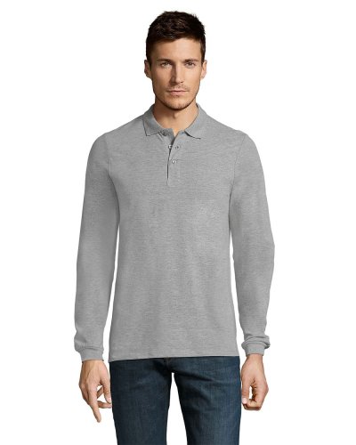 Polo manica lunga Winter II Grigio Medio Melange
